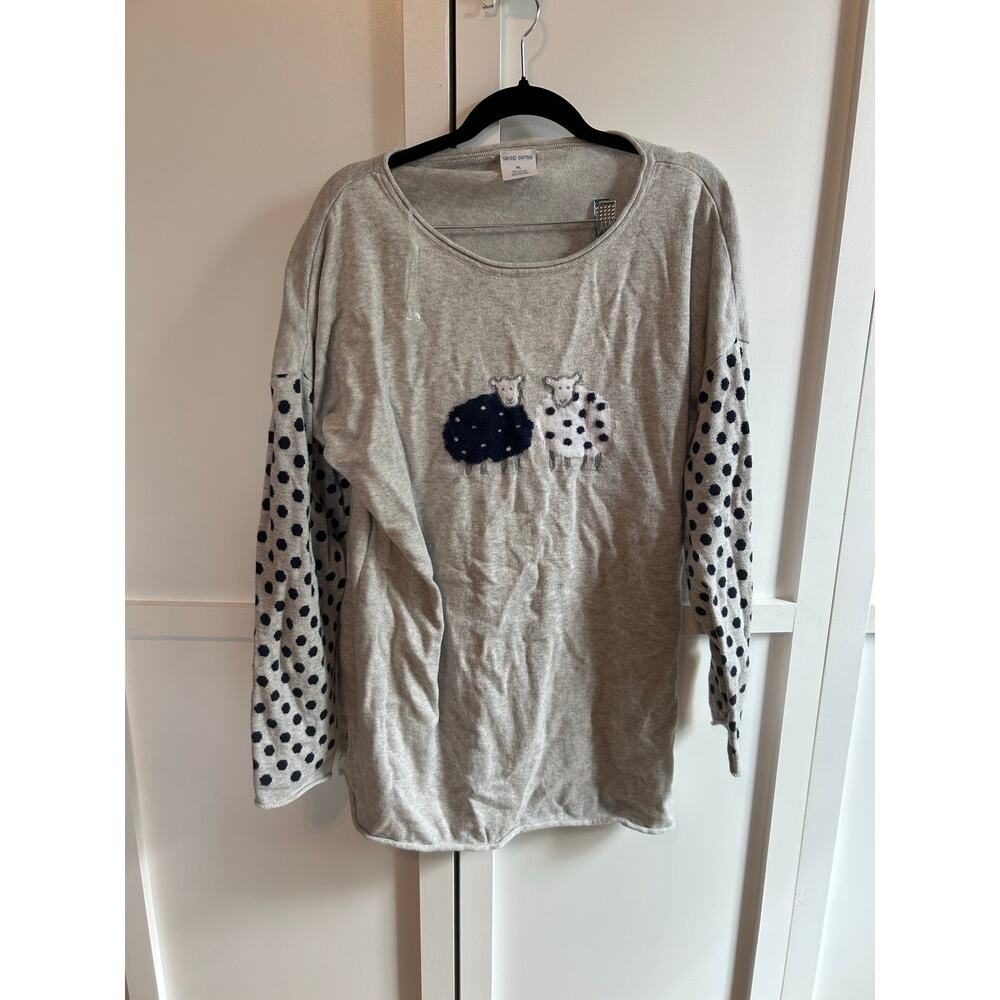 Sleep Sense Sheep Cotton Blend Long Sleeve Top XL